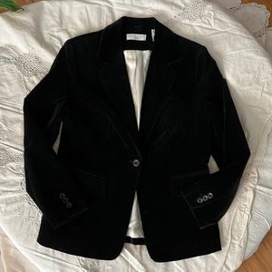 Lord & Taylor Black Petite Velvet Blazer (8P)